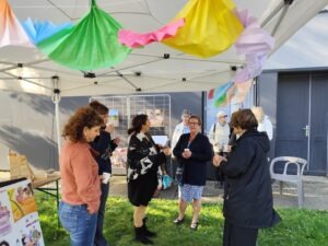 Les habitants lors de l'action de Solidarité Habitats